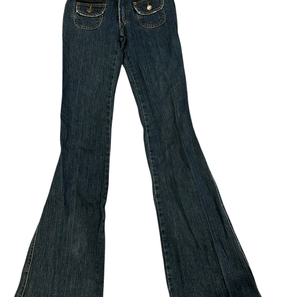 Frankie B Women's Flared Blue Jeans